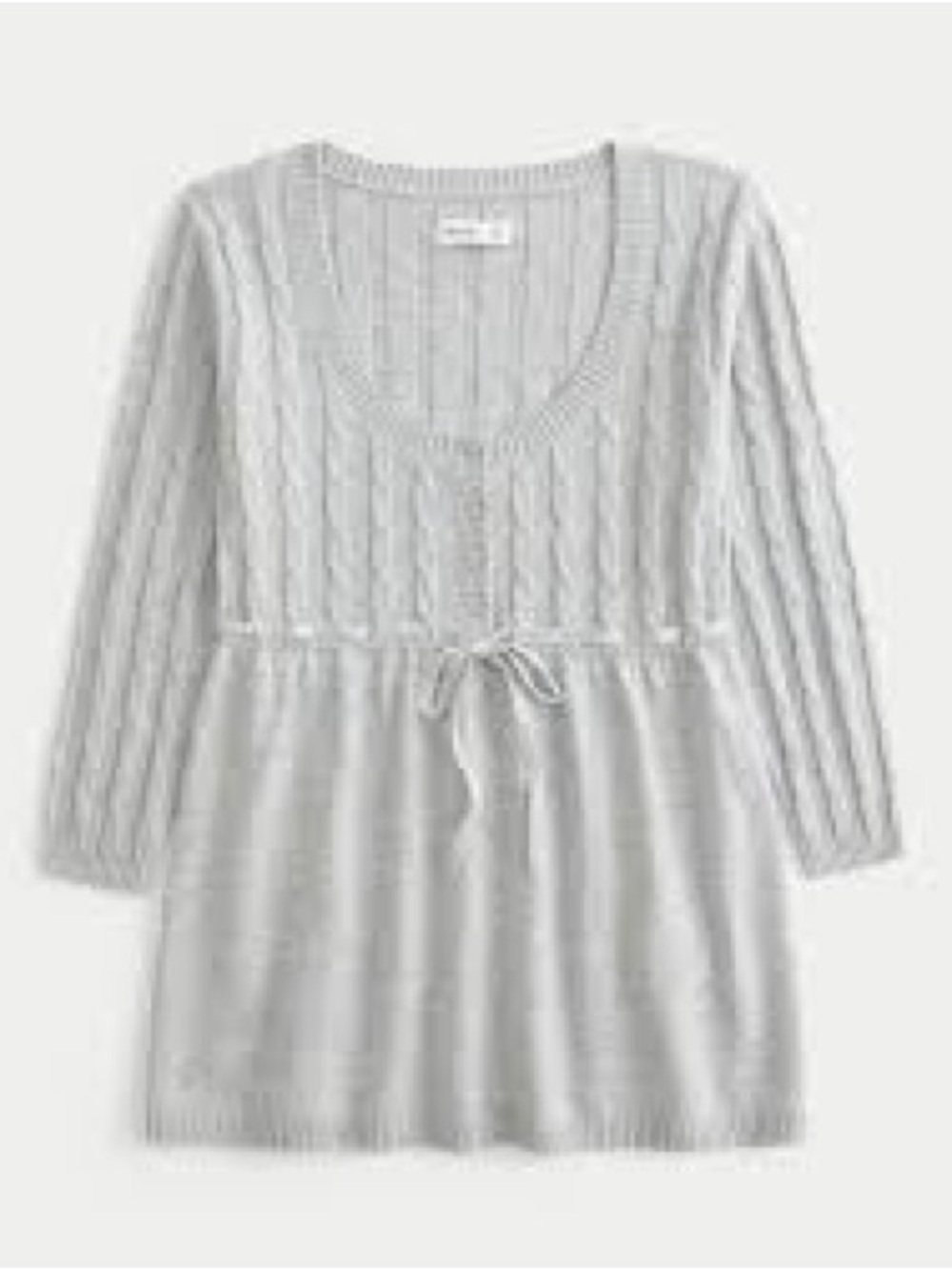 Hollister y2k gray knit baby doll top size small